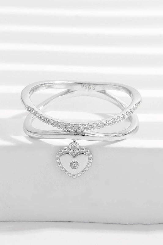 My Heart is Yours Platinum-plated Charm Ring