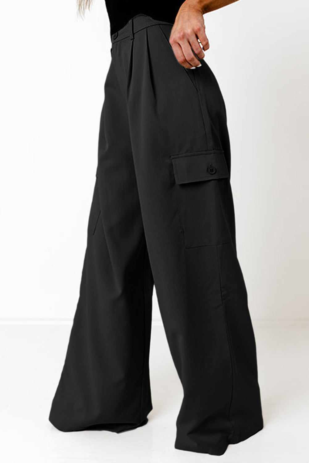 Pleated Wide Leg Buisness Casual Pants