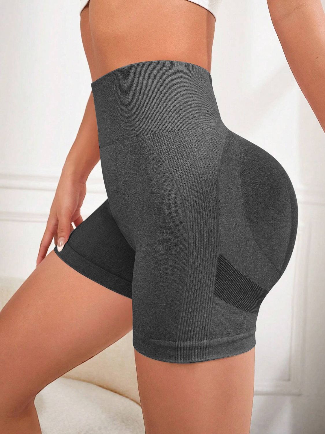 High Waisted BBL Effect Active Shorts