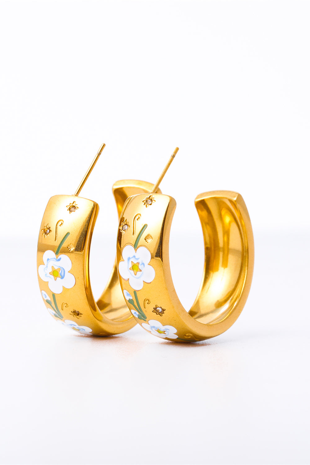 Flower and Me Hoop Earrings