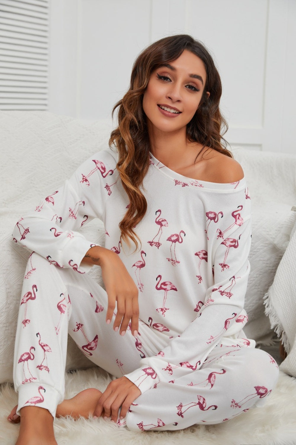 Flamingo Top and Pants PJ Set