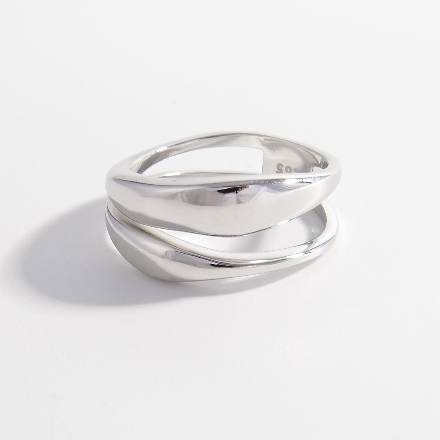 Solid Ground Double-Layered Ring