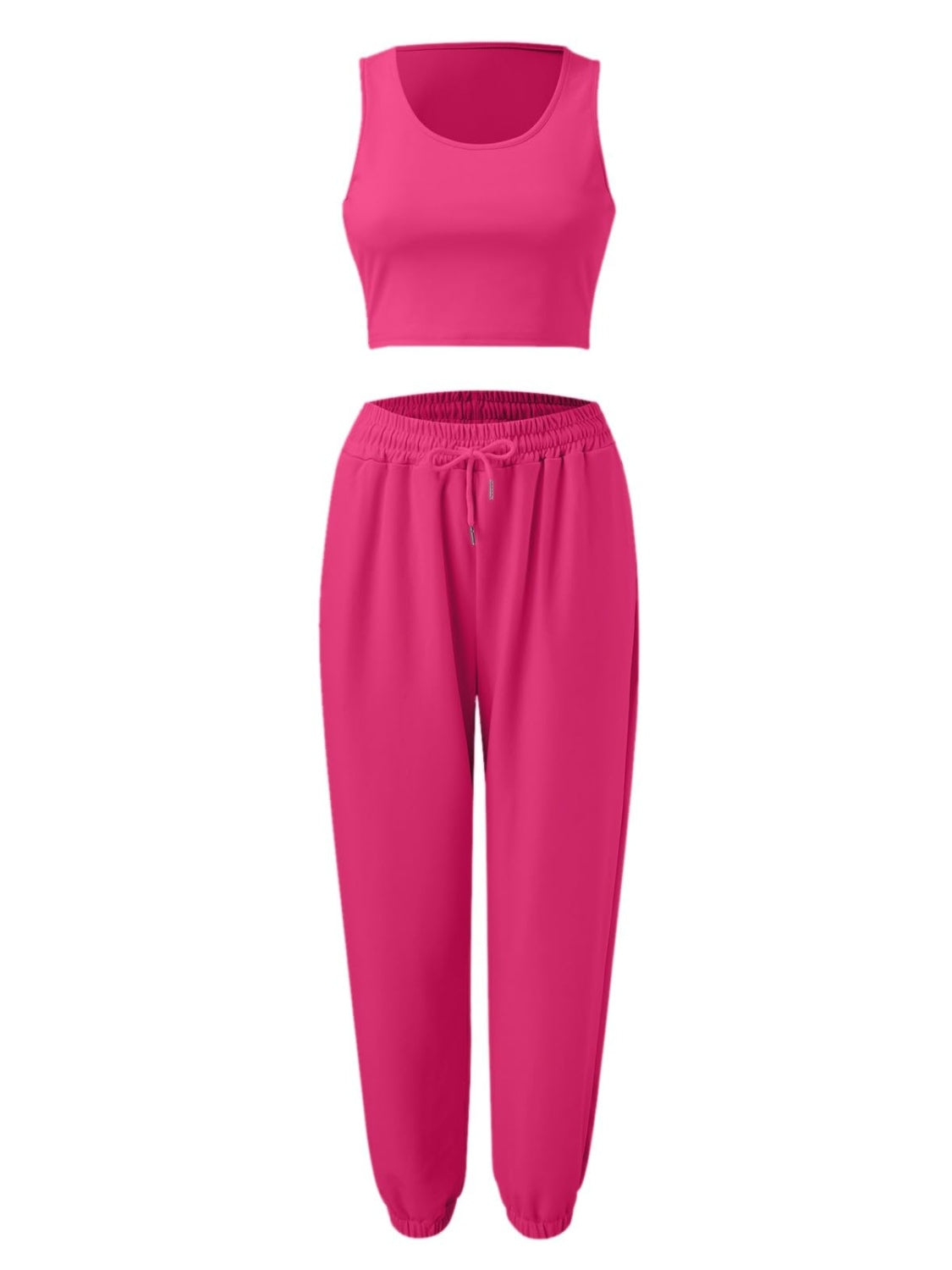 Activewear Top and Drawstring Joggers Set