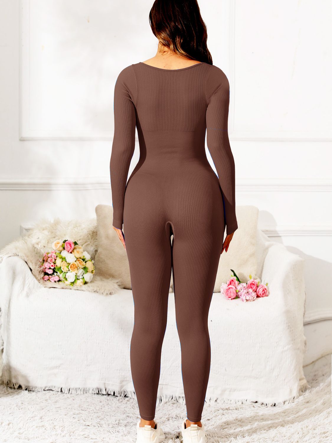 Baddie Long Sleeve Active Jumpsuit