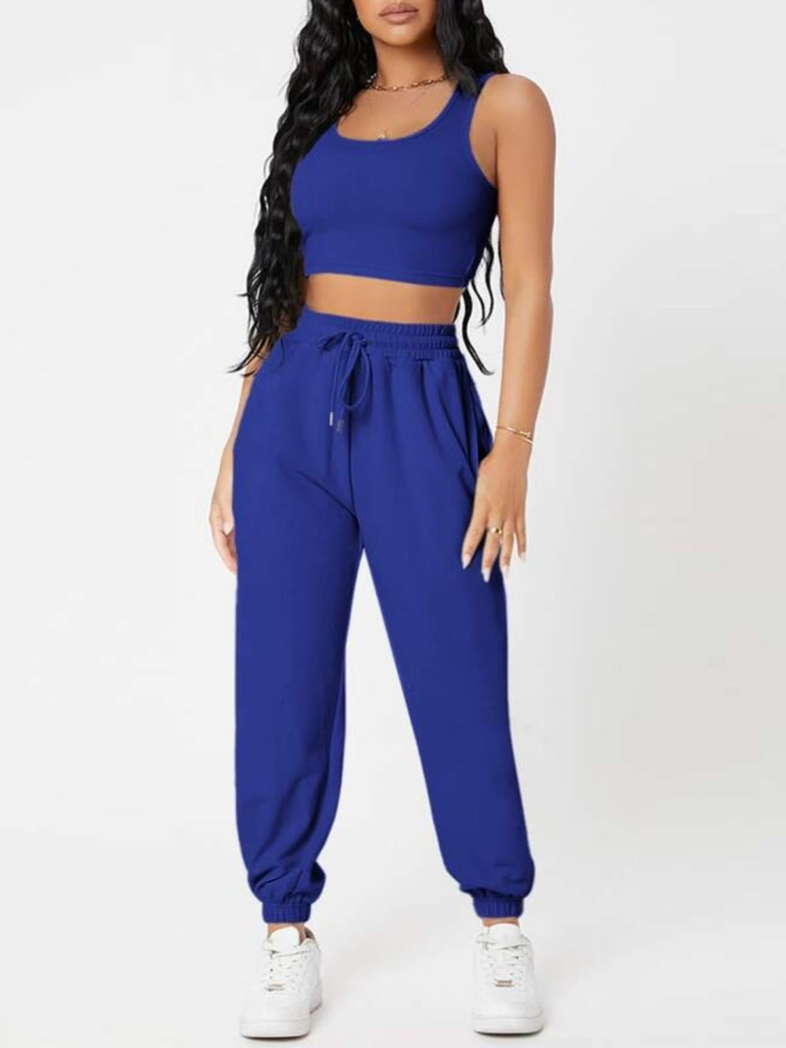 Activewear Top and Drawstring Joggers Set