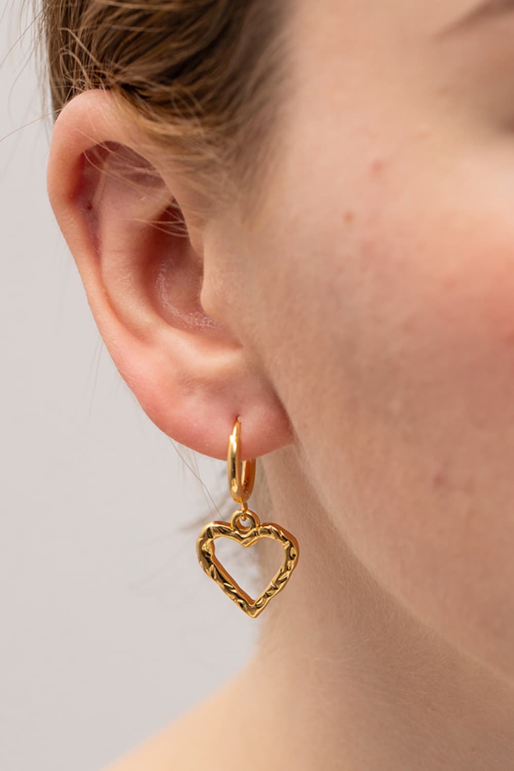 Linked Heart Drop Earrings