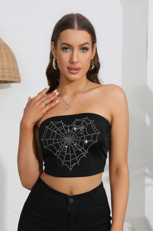 Webbed Heart Tube Top