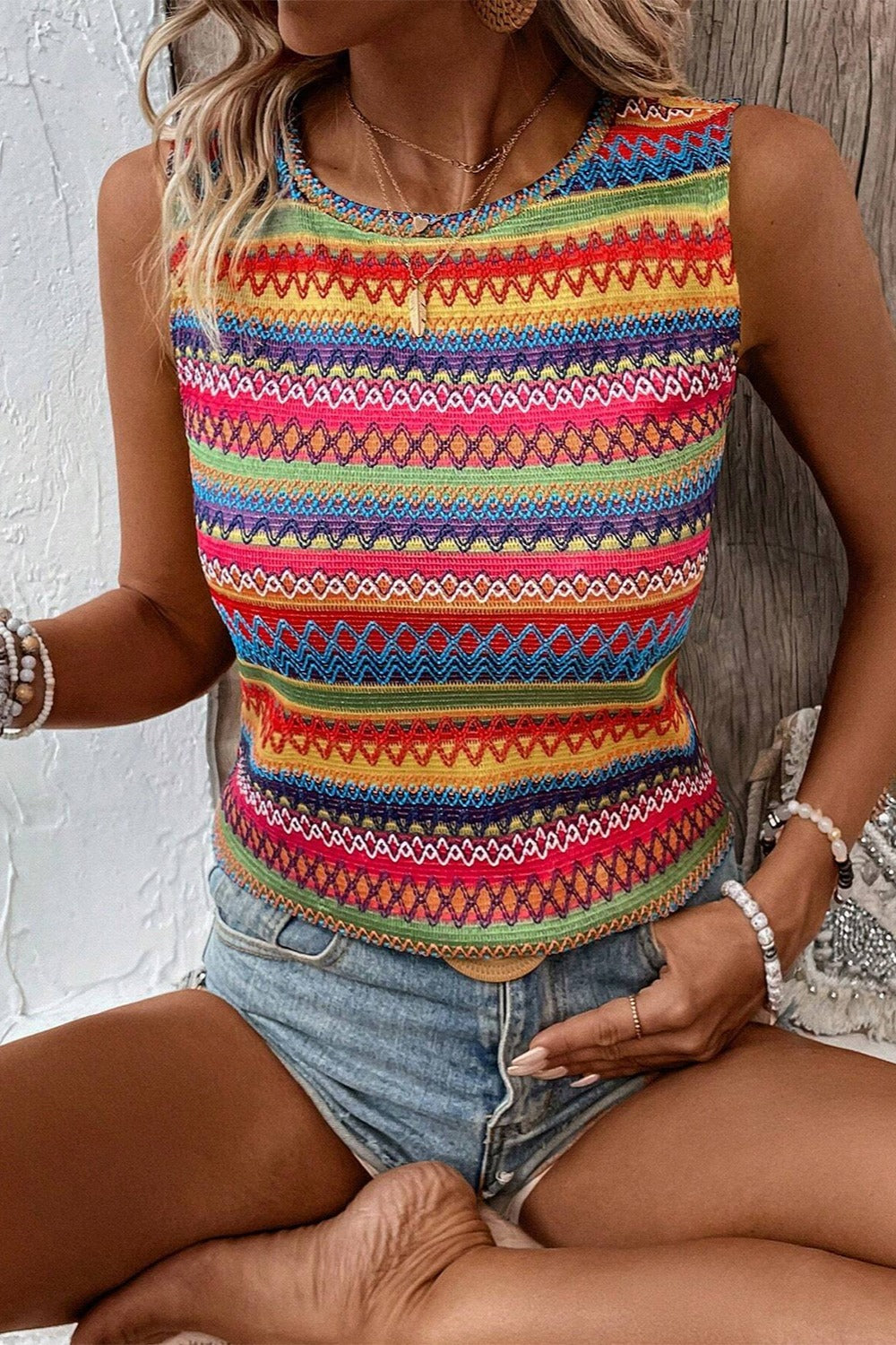 BOHO Stiching Top