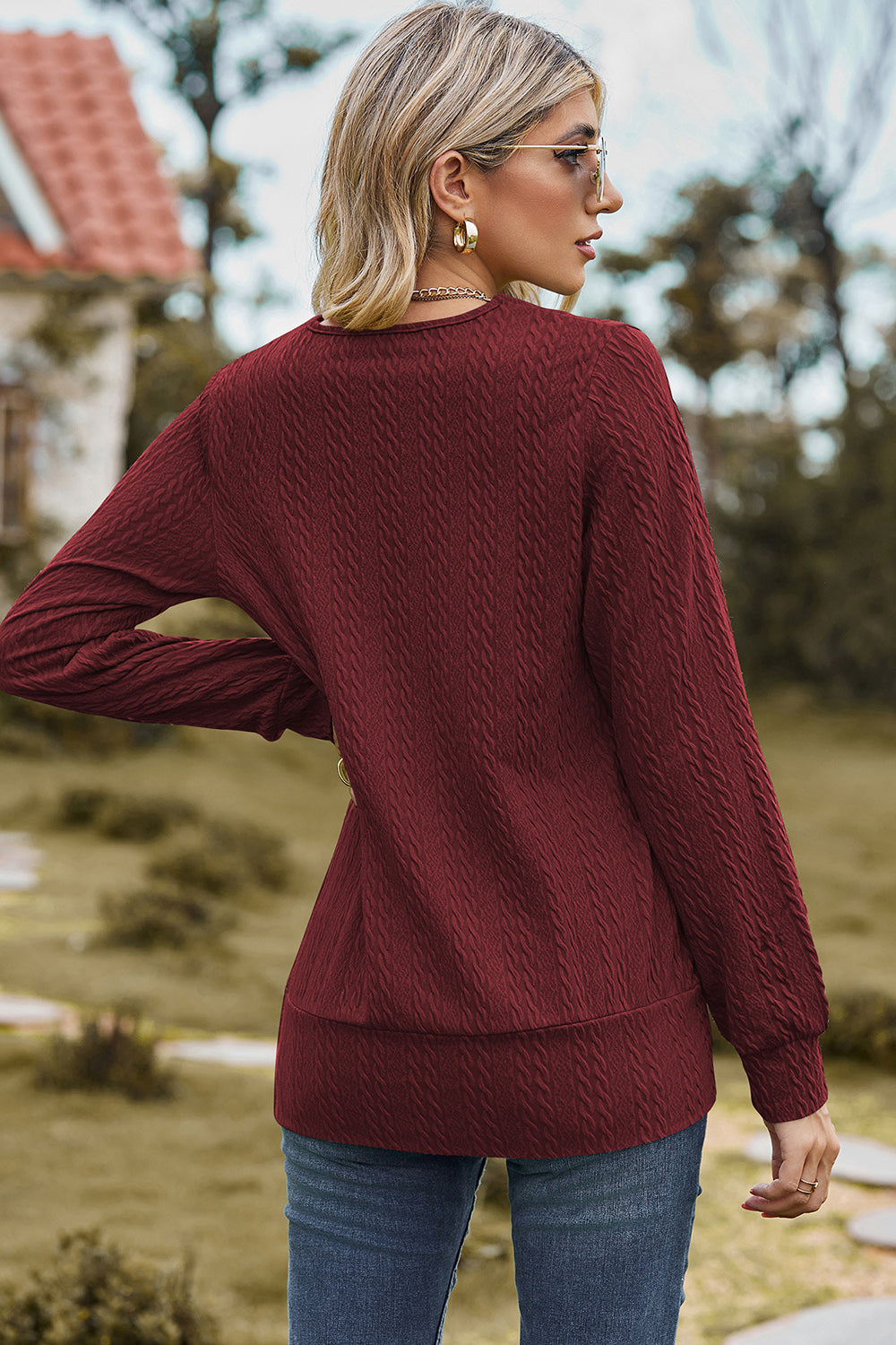 Layered Square Neck Long Sleeve