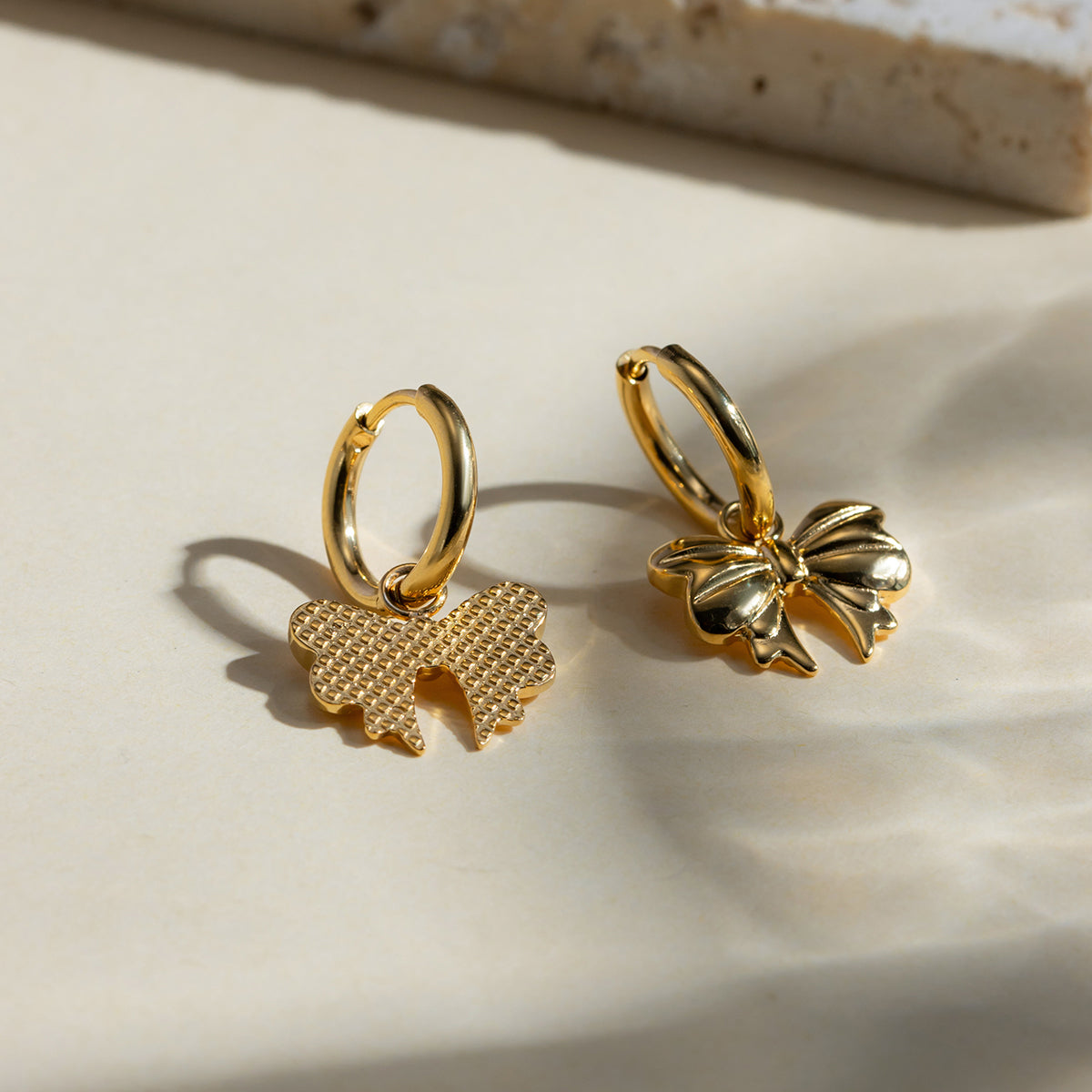 Coquette Gold Bow Earrings