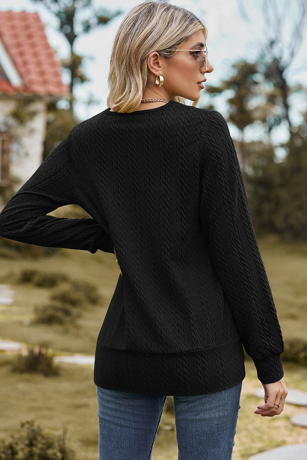 Layered Square Neck Long Sleeve