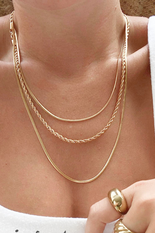 Triple the Love Layered Necklace