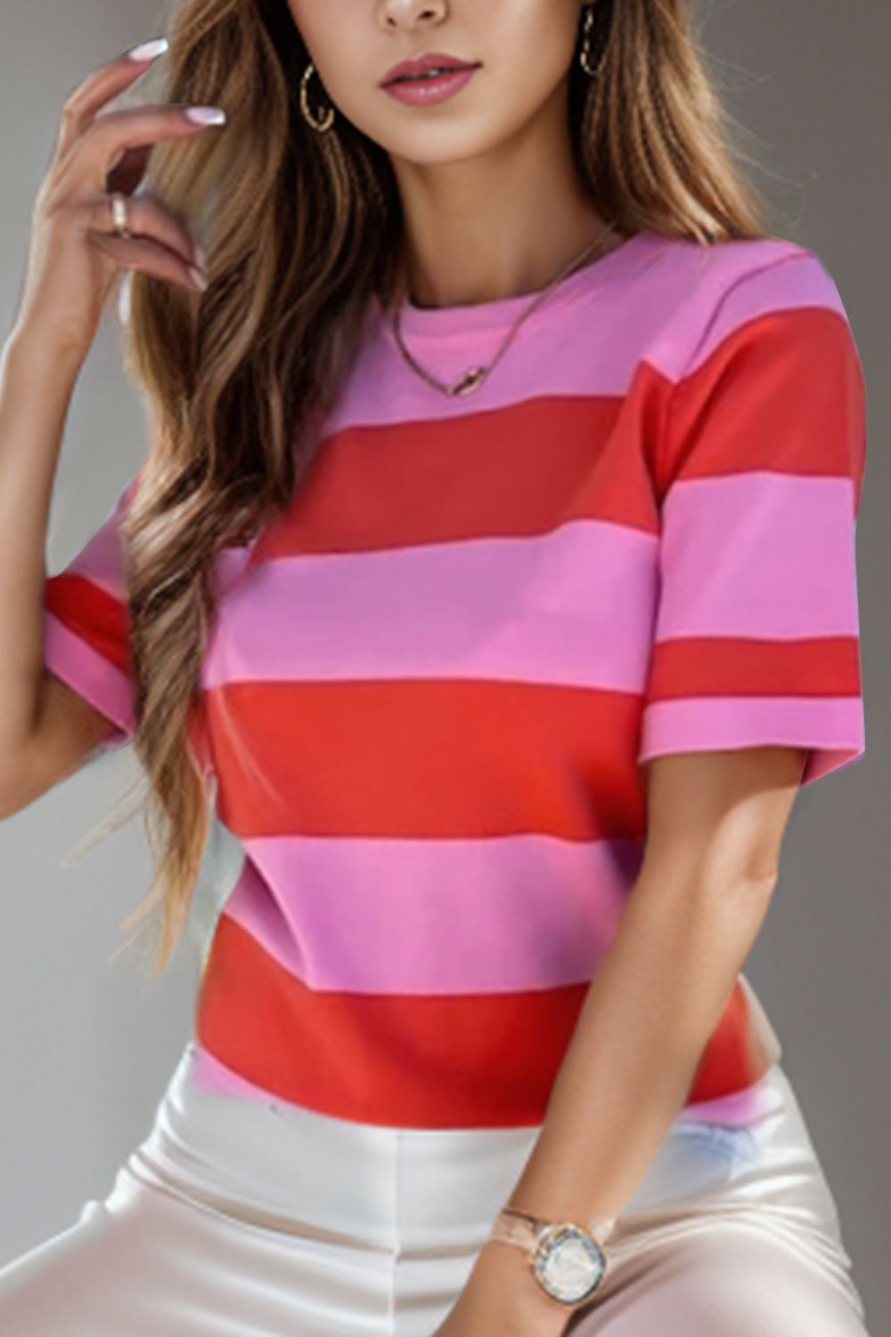 Color Block Lover Short Sleeve T-Shirt