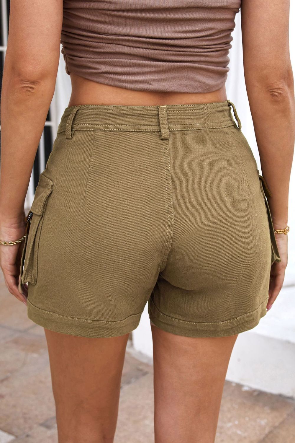 High Waisted Adorable Cargo Shorts