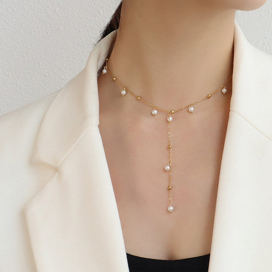 Divine and Elegant Pearl Drop Necklace