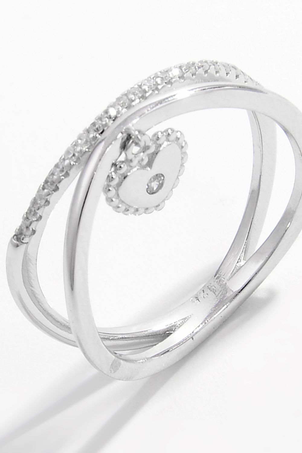 My Heart is Yours Platinum-plated Charm Ring