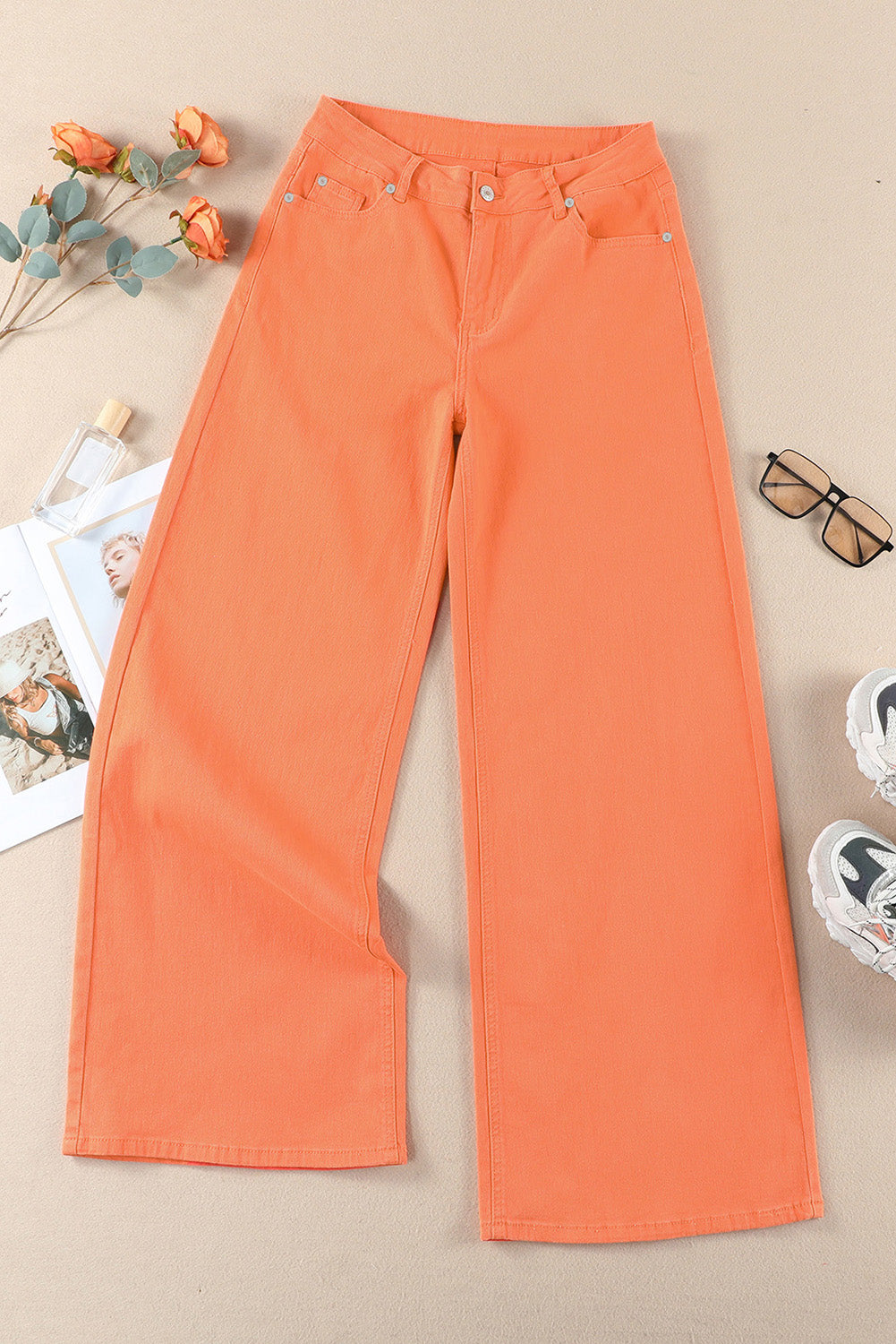 Sherbet Wide Leg High Waisted Jeans