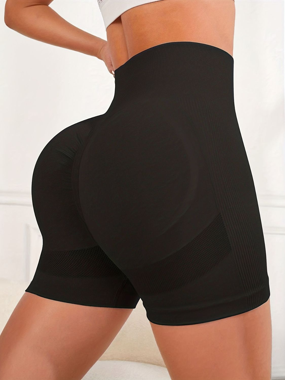 High Waisted BBL Effect Active Shorts