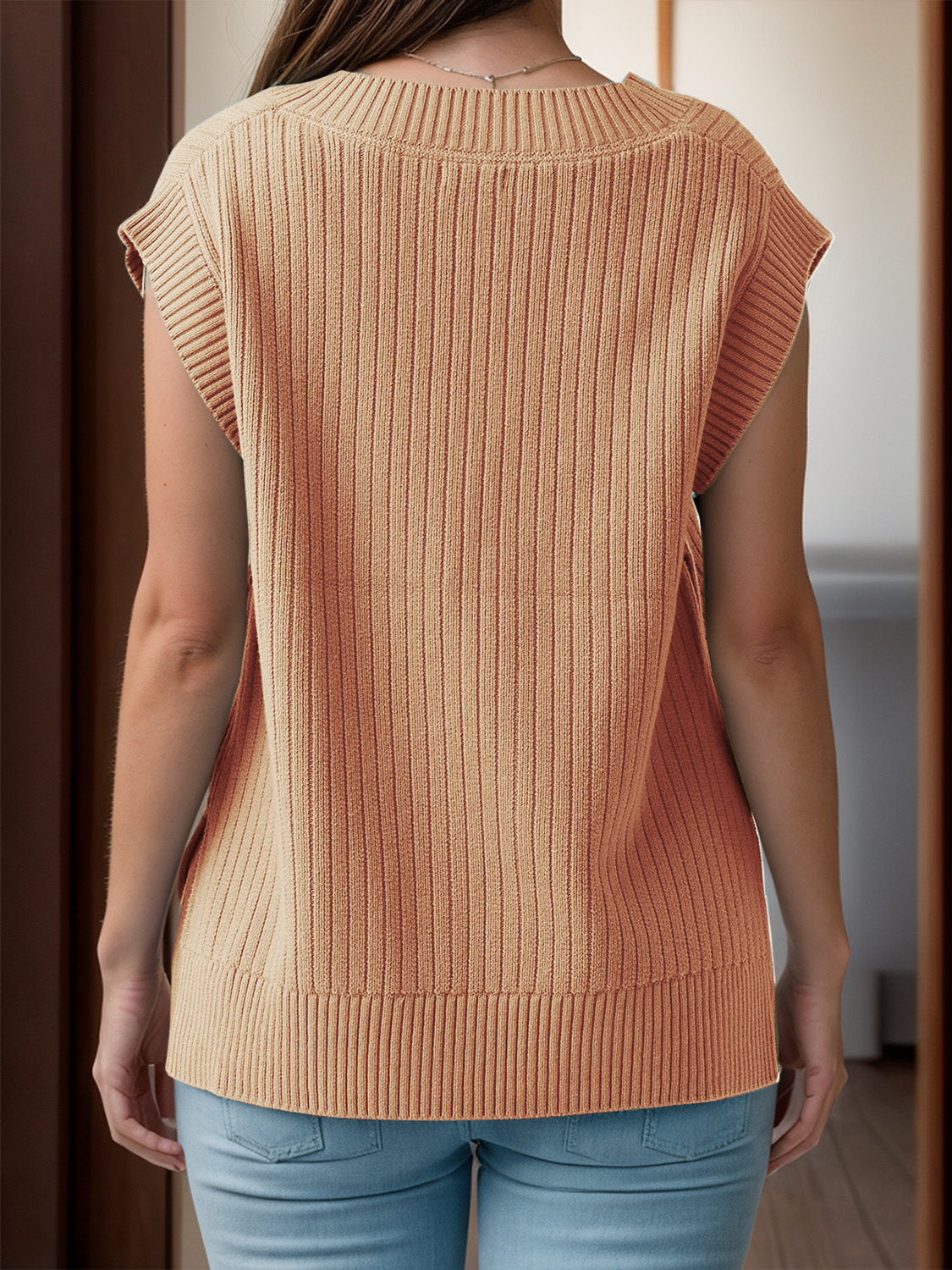 V-Neck Knit Vest