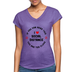 You Are Too Close Women's V-Neck T-Shirt - white